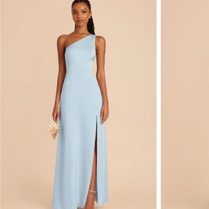 Birdy Grey One Shoulder Light Blue Dress